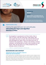 Peru: Closing the gaps between law and attitudes