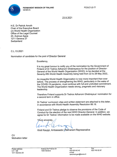 Proposals from Finland