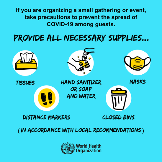 Provide all necessary supplies for your guests safety